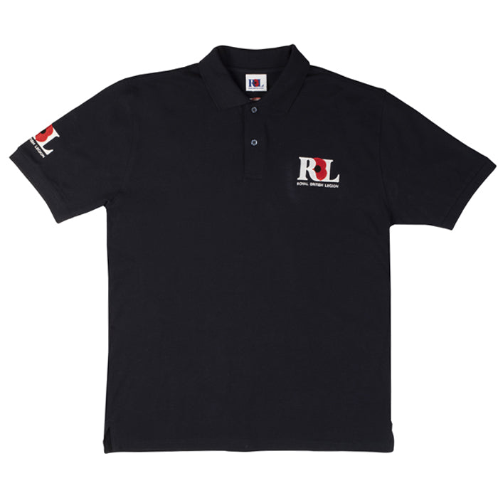 Royal blue and outlet black polo shirt