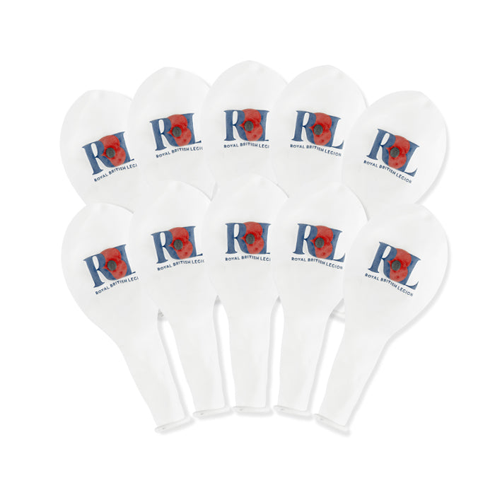 Royal British Legion Balloons - Pack of 10