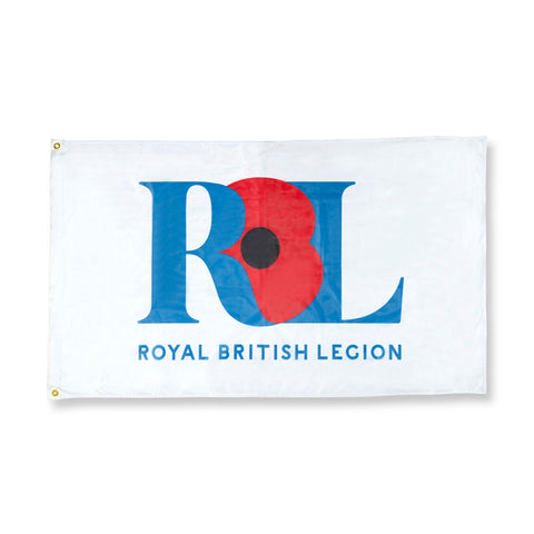 Royal British Legion White Logo Flag