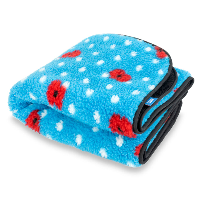 Poppy and Polka Dots Pet Fleece Blanket