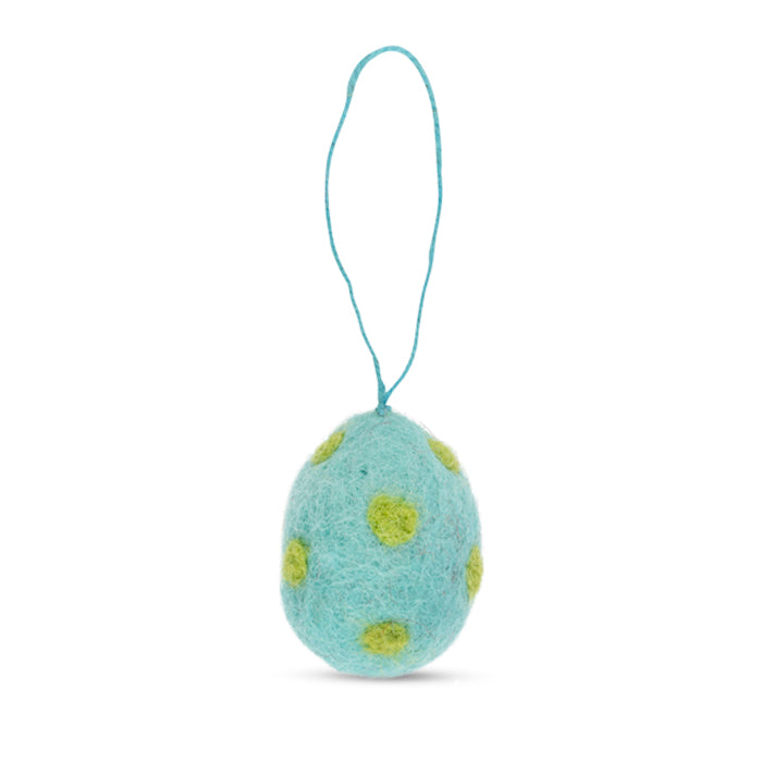 Felt Egg Decorations with Poppy - Set of 5