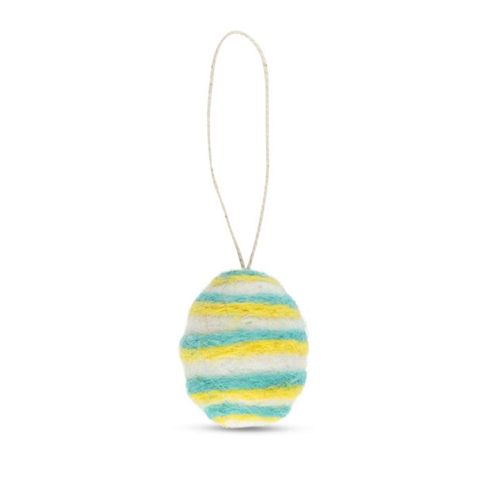 Felt Egg Decorations with Poppy - Set of 5