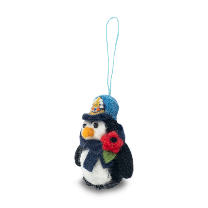 RAF Penguin Poppy Felt Christmas Decoration