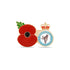 Service Poppy Pin 607 SQUADRON RAUXAF