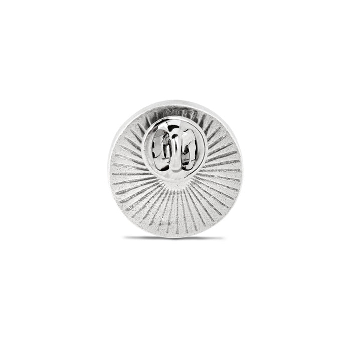 British Pewter Round Poppy Pin