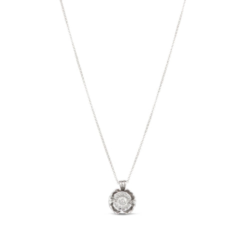 Spitfire Poppy Silver Necklace