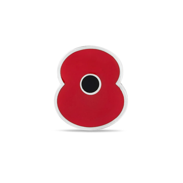 Red Enamel Poppy Lapel Pin