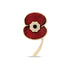 Vintage Poppy Brooch With Jet Swarovski