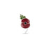 Poppy Leaf Pin With Jet Swarovski