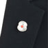 Polished Silver Plated Poppy Pin