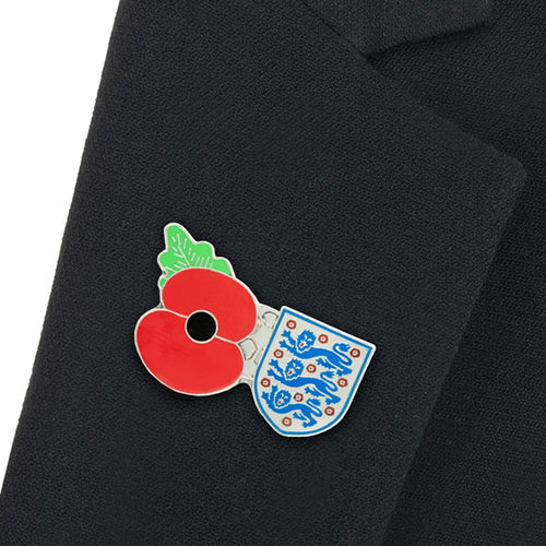 England Poppy Football Pin