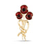 3 Poppy Heart Brooch