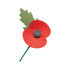 £2 Paper poppy with plastic stem