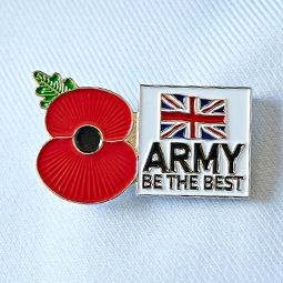 Army Service Poppy Pin