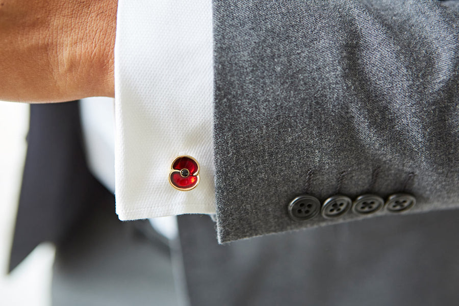 The Poppy Collection<sup>®</sup> Enamel Cufflinks Gold Tone