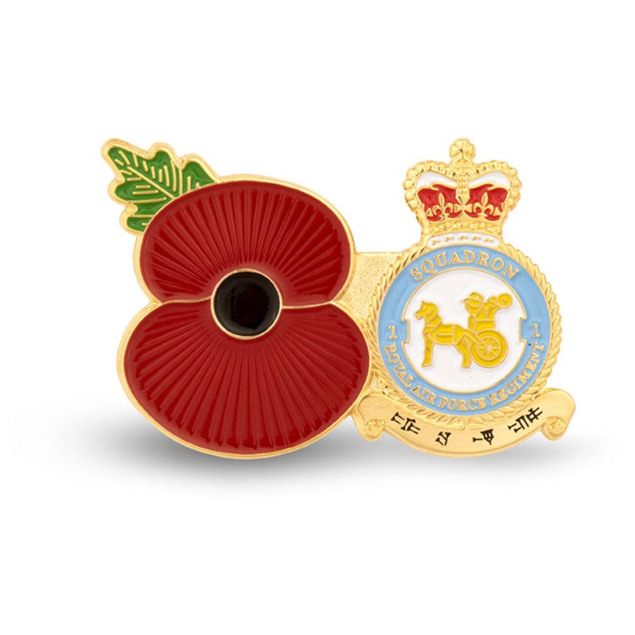 Service Poppy Pin 1 SQUADRON RAF REGIMENT