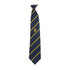 Navy and gold stripe single motif tie