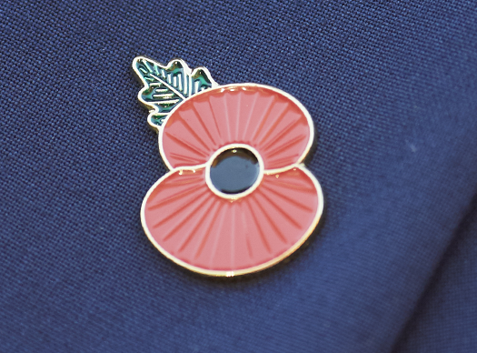 Magnetic Ridge Poppy Lapel Badge