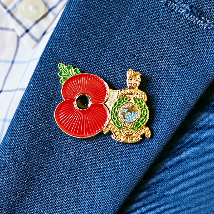 Service Poppy Pin Royal Marines