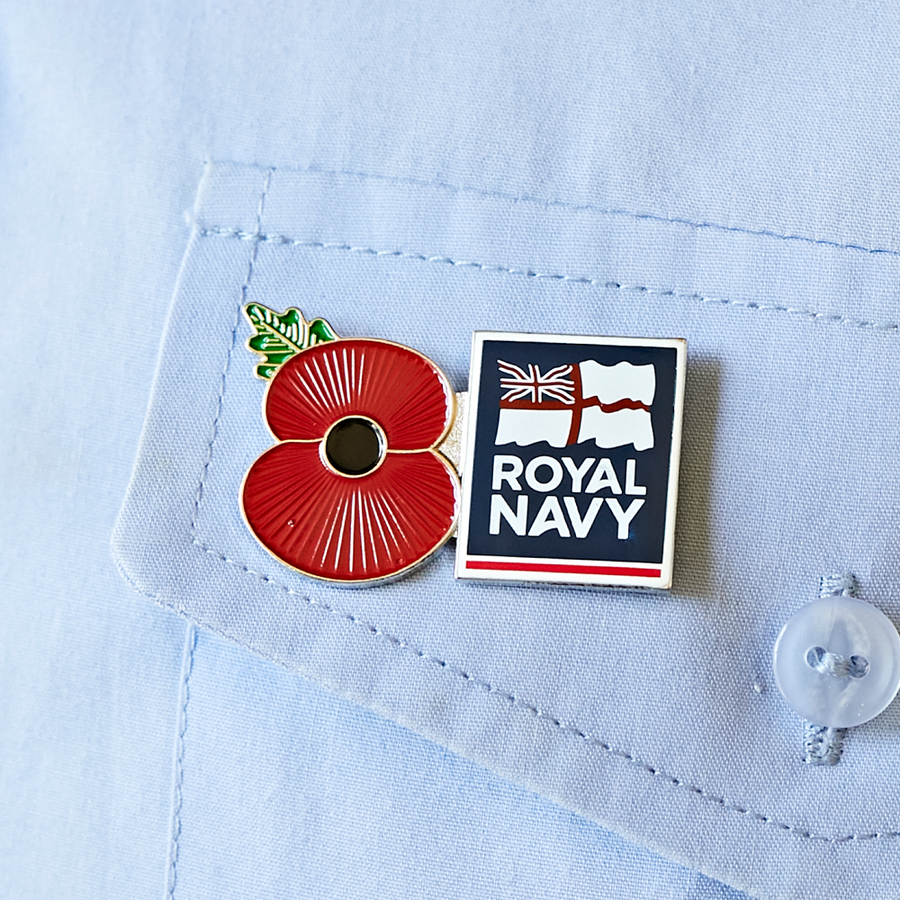 Service Poppy Pin Royal Navy